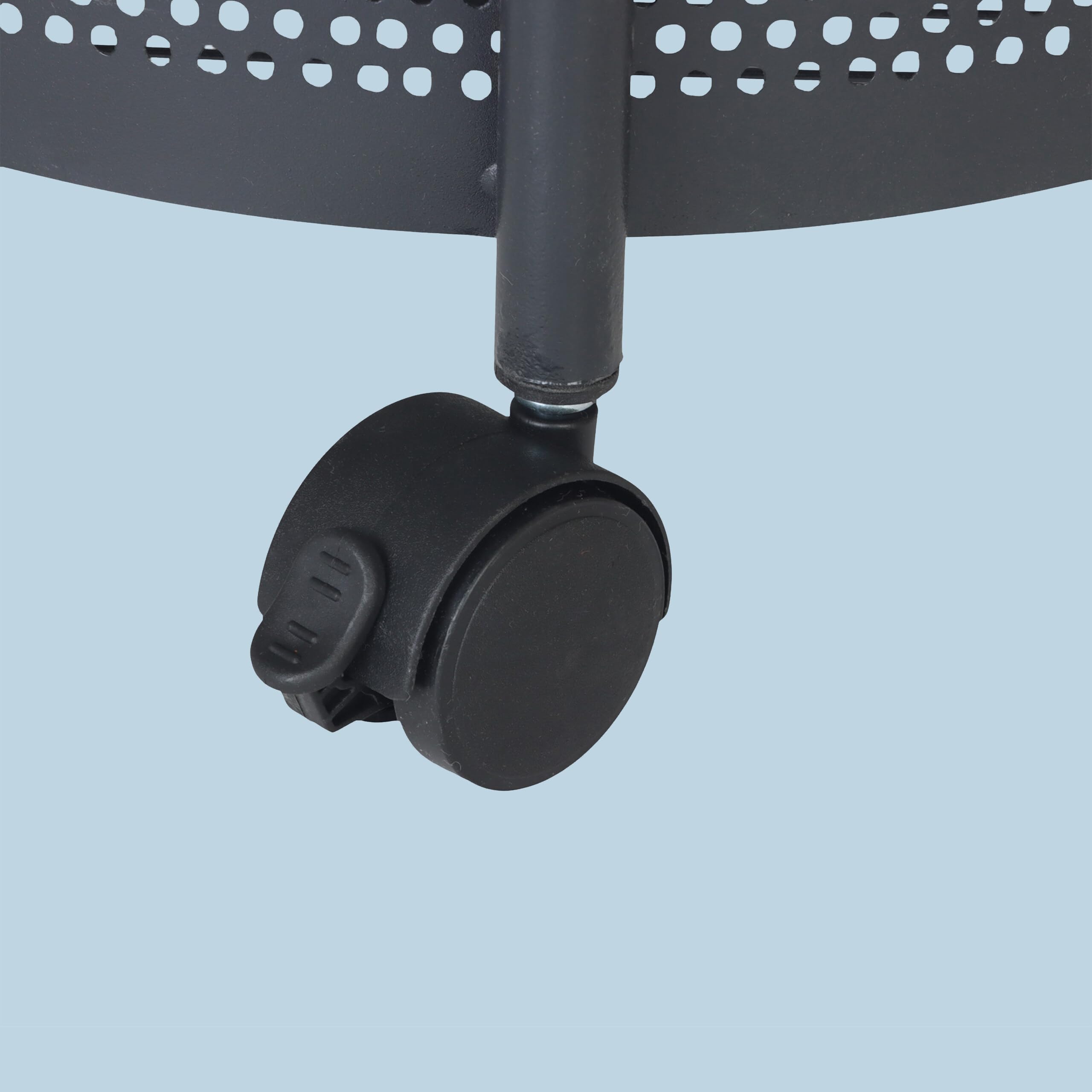 Chariot de Cuisine Relaxdays, 5 Compartiments, H x P : 90 x 34 cm, métal, 2 Freins, Chariot Noir