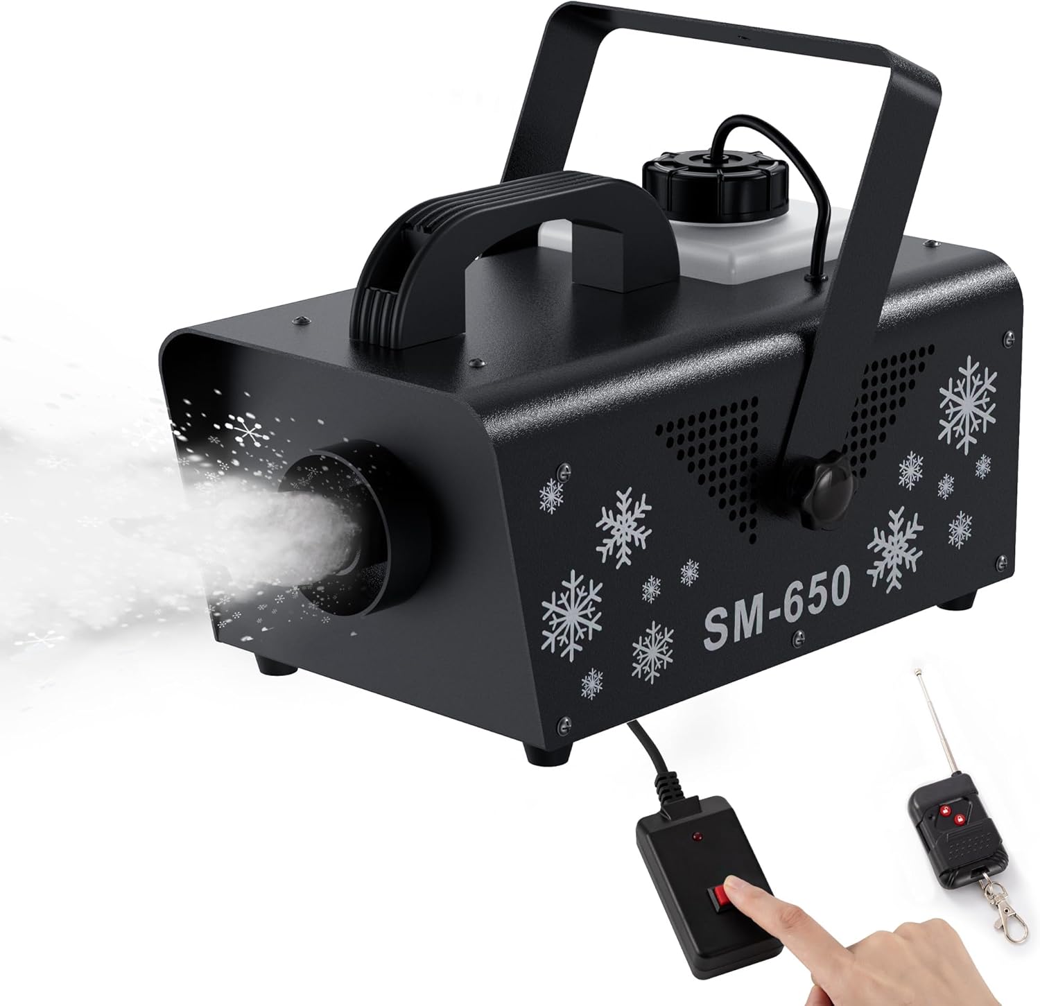IMONE 650W Snow Machine Christmas Gift Snow Maker Machine,Artificial Snow Making Machine Snowflake Machine,Snow Machine Indoor with Remote Snow Machines for Outdoors Party Parade Picture
