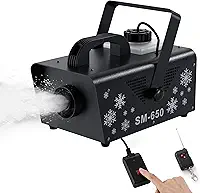 IMONE Máquina de neve 650W de Natal, máquina de fazer neve, máquina de fazer neve artificial, máquina de fazer floco de neve, máquina de neve interna com controle remoto, máquinas de neve para fotos