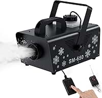 IMONE Máquina de neve 650W de Natal, máquina de fazer neve, máquina de fazer neve artificial, máquina de fazer floco de neve, máquina de neve interna com controle remoto, máquinas de neve para fotos