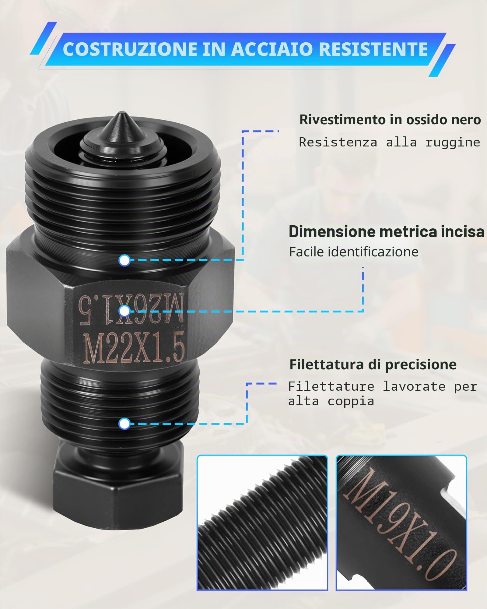 DAYUAN Estrattore per volano di motocicletta compatibile con Yamaha Kawasaki Honda Suzuki - Set da 10 pezzi con custodia