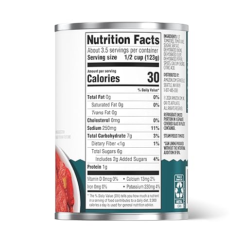 Miniatura 6 de Marca Amazon - Tomates triturados Happy Belly de 14.5 onzas