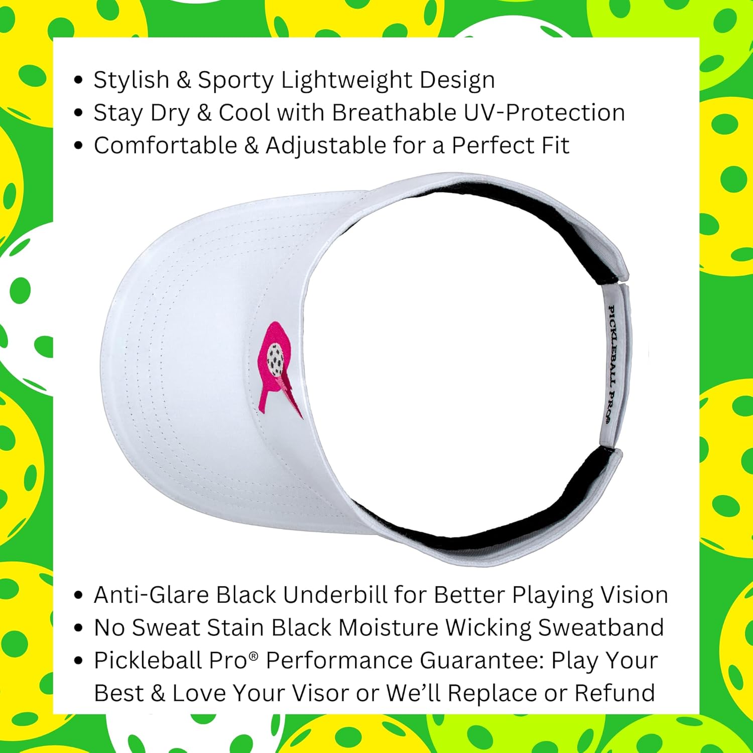 Pickleball Pro Affordable Pickleball Gift: Lightweight, Stylish & Sporty at a Nice Price Women's/Men's Visors - Image 3