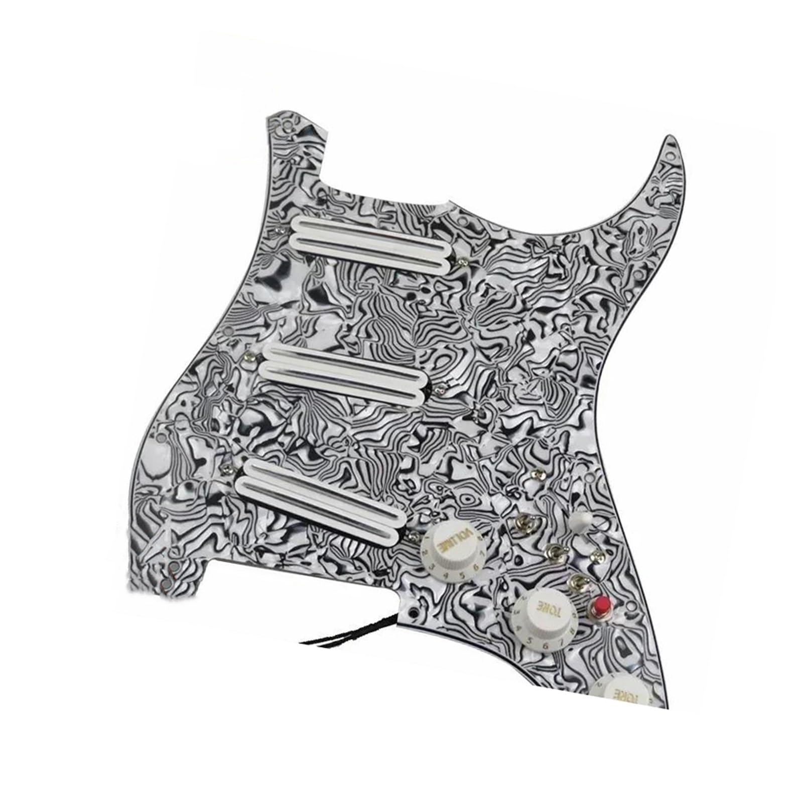 Pickguard double bobine pré-câblé avec câblage multifonction intégré - 6