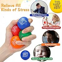 Vista 6 de Leyndo 200 bolas de estrés para adultos y niños, citas motivacionales a granel, para aliviar el estrés, bolas de espuma coloridas para apretar