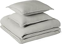 Vista 13 de Yaxa Basics - Juego de edredón de microfibra cepillada, extra suave con textura natural, 3 piezas, tamaño Queen/Full, verde