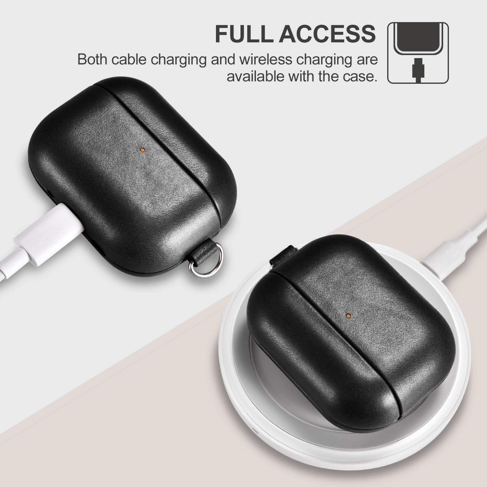 AirPodsPRO➕充電ケーブル➕レザーケース Amazon | AirPods Pro 3 用ケース 本革レザーケース (2025年9月発売