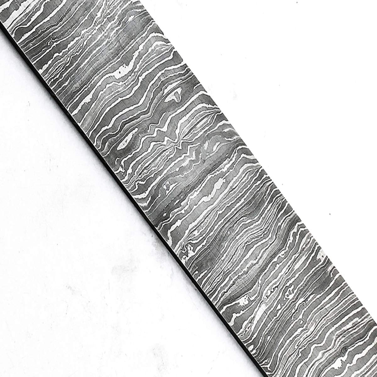 PAL 2000 KNIVES DAM-9000 Damascus Billet for Knife Making - Bar Firestorm Pattern 12" x 2" x 5mm