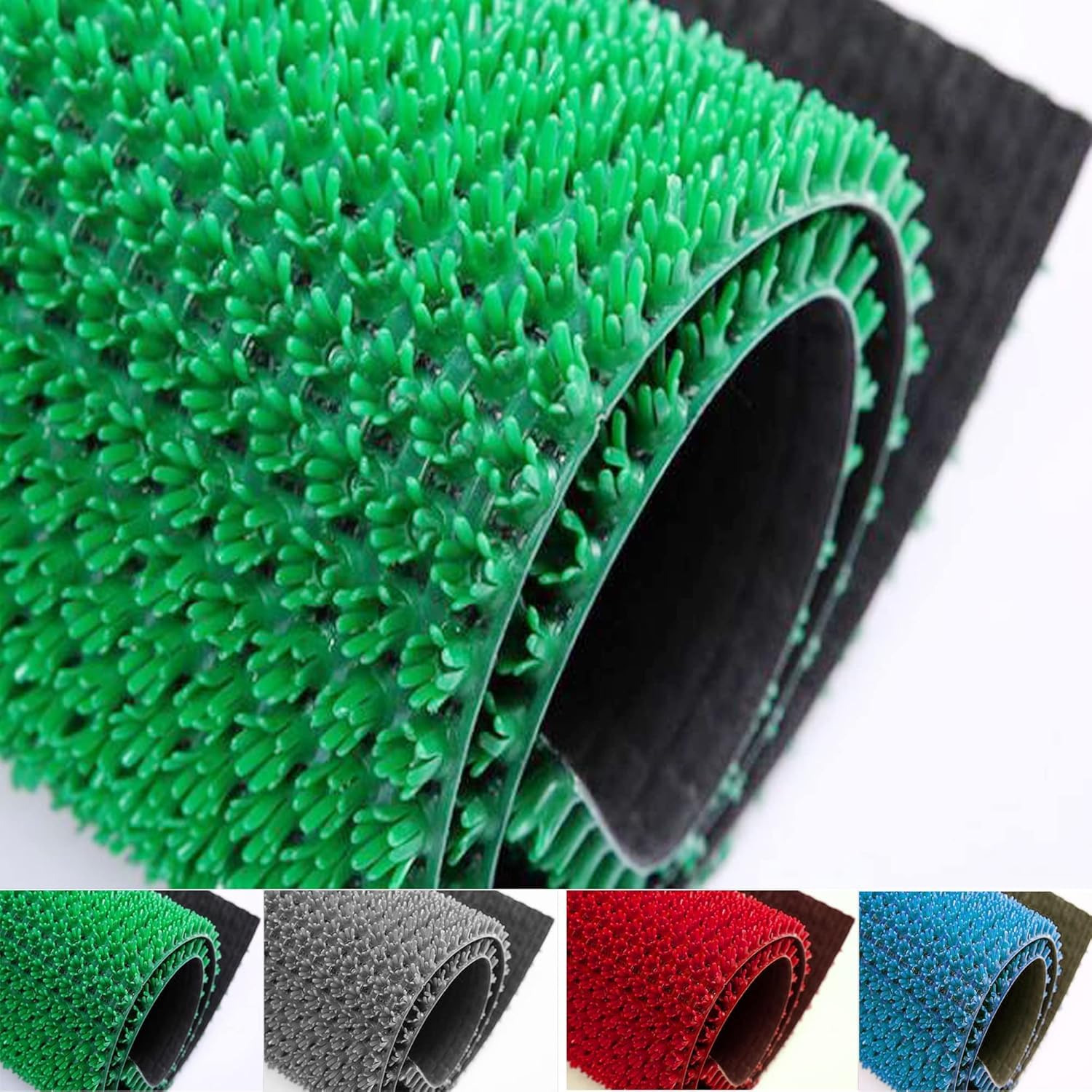 LIYALI PVC Spike Entrance Door Mat, Anti-Slip Textured Noodle Weave, Indoor Outdoor Use for Home and Office (Green - 2 X 1.5 FT / 60 X 45 CM)-picture-10