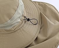 Vista 103 de Home Prefer Sombrero de malla para exteriores UPF50+ Sombrero de pesca de ala ancha con solapa para el cuello Azul marino