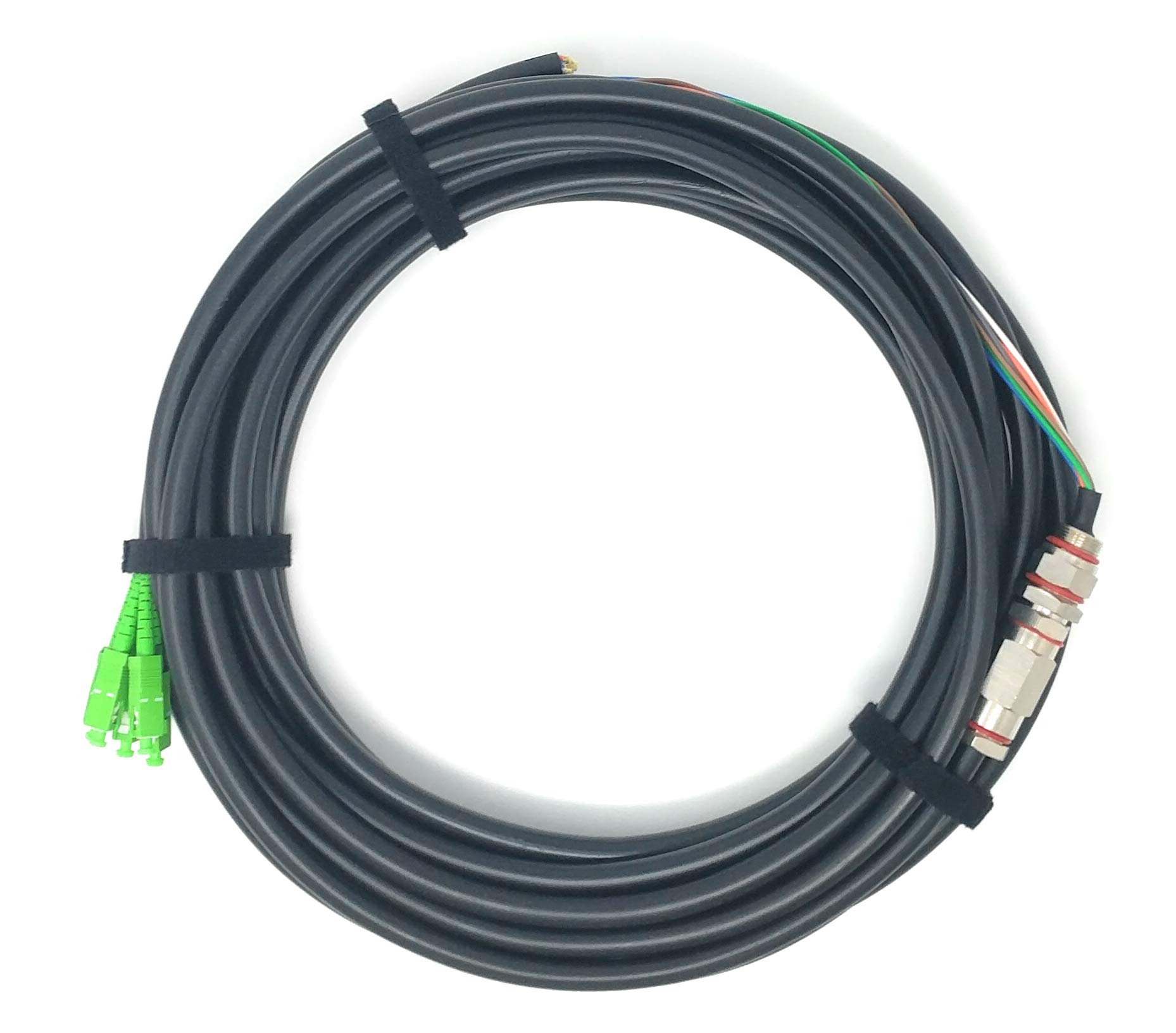 Ultra Spec Cables - SC/APC (6 Strand) Singlemode (9/125) Fibra óptica Impermeable Armored Splice Pigtail Parent