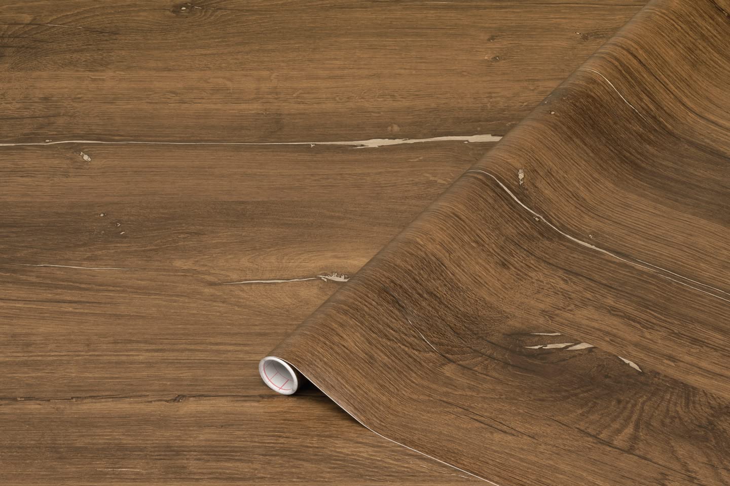 d-c-fix vinyl wrap - Flagstaff oak wood effect - 45 cm x 2 m - self adhesive wallpaper & sticky back plastic roll for furniture, kitchen worktops & cupboards – decorative contact paper film — image 1