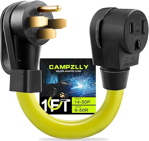 Cable adaptador de soldador NEMA 14-50P a 6-50R, convertidor adaptador de corriente de soldador resistente de 50 amperios, STW 8 AWG, 250 V, 12500