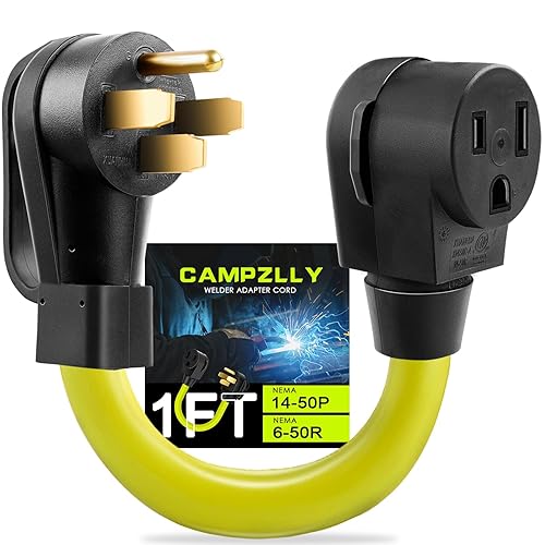 Cable adaptador de soldador NEMA 14-50P a 6-50R, convertidor adaptador de corriente de soldador resistente de 50 amperios, STW 8 AWG, 250 V, 12500