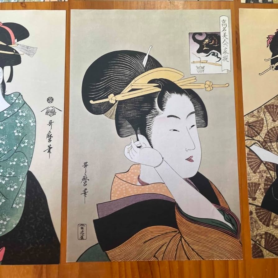 パブミラー ガラス絵 歌舞伎 団十郞図 大判 歌麿呂写し 完品