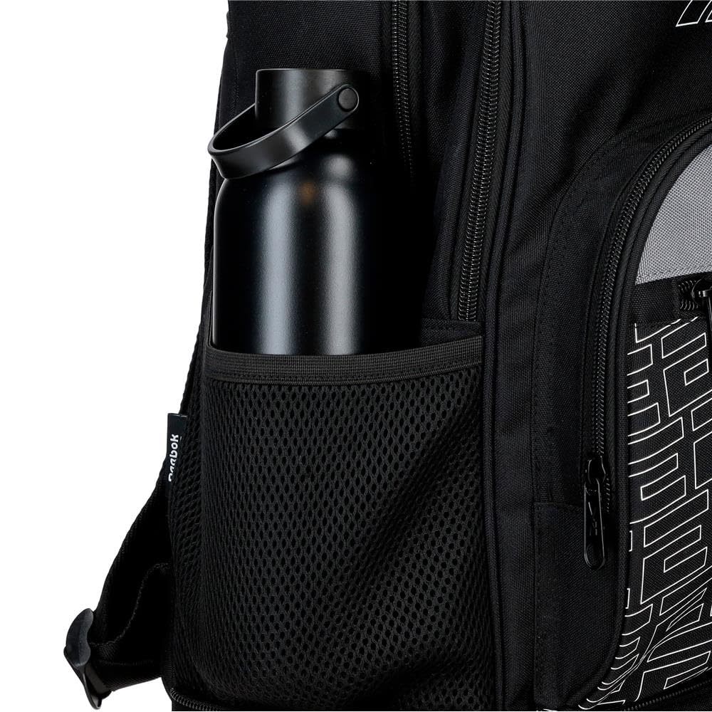 Reebok Stockton Mochila Doble Compartimento Adaptable Portátil 15,6 Pulgadas Negro 31x44x15 cm Poliéster 20,46L by Joumma Bags