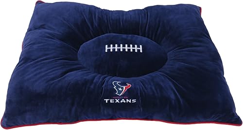 Miniatura 4 de Pets First Cama para mascotas de la NFL – Cama de almohada de felpa suave y acogedora de los Pittsburgh Steelers – Cama de fútbol para perros.