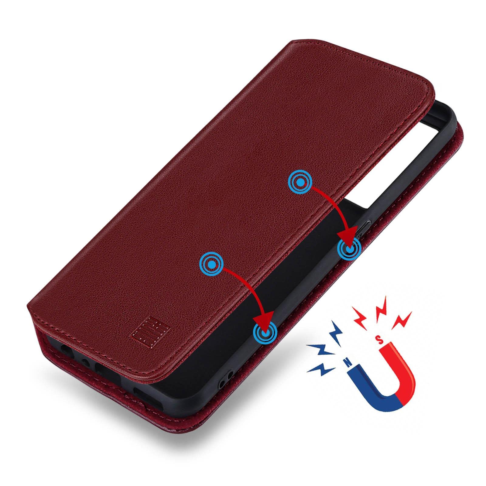 Custodia stile vintage agnetica per OnePlus 8T Portafoglio Stand Custodia in pelle per telefono - Nero