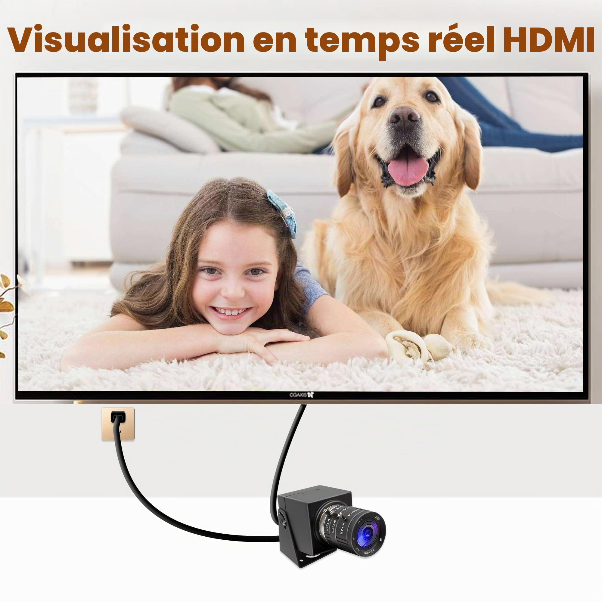 SVPRO Caméra USB HDMI 4K zoom manuel H.264 gros plans variable pour ordinateur portable, tablette, moniteur TV
