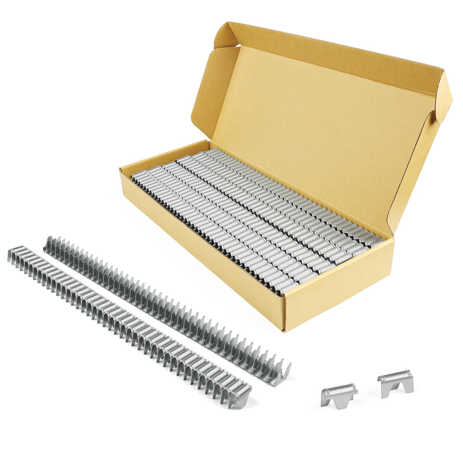 KIMSING CL-34 Galvanized Clinching Clips 960 PCS/Box Compatible with M85 Clinch Clipper Tool for Crab Pots, Lobster Traps, Wire to Wire Fastening