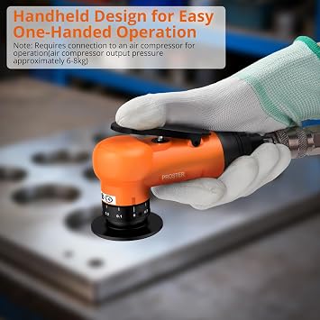Proster Pneumatic Chamfer Tool Kit Professional Air Deburring Machine, 30000 RPM with Dual-Blade System (R & C Blades), 22-Piece Tungsten Carbide Set for Metal, Wood, PVC, Pipes (Orange)