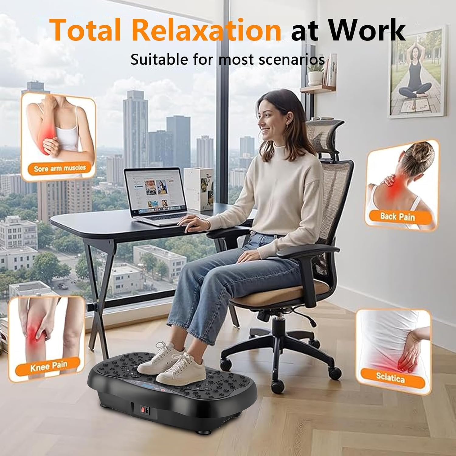 Vibration Plate,Vibration Fitness Exercise Machine with Blueto... - view 6