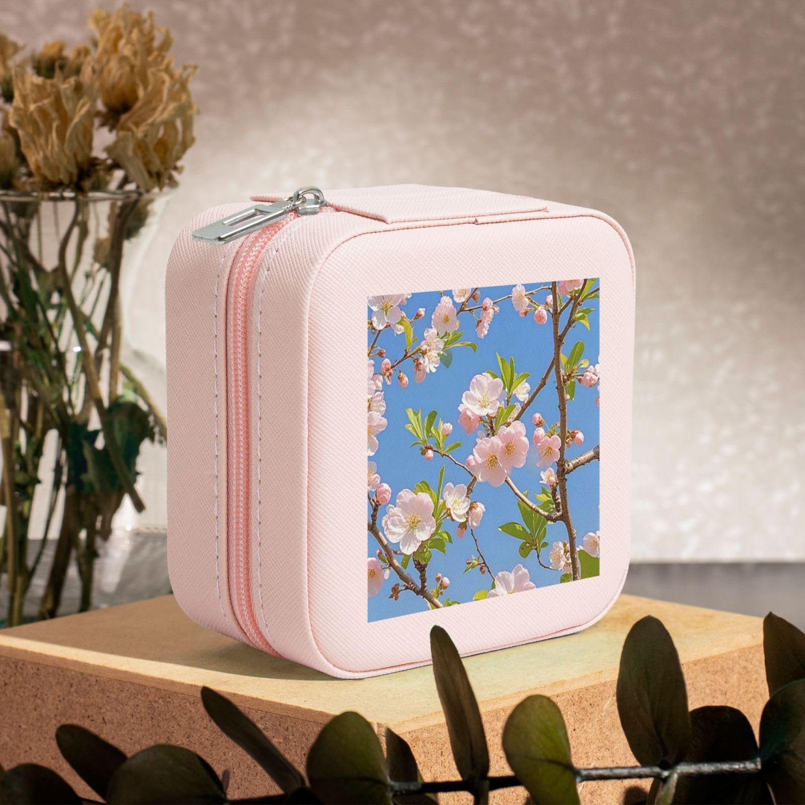 Amazon.com: LHDGBNV Japanese Floral Cherry Blossom Jewelry Box