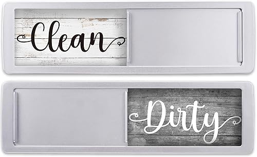 Imán para lavavajillas con texto en inglés "Clean Dirty", imán de limpieza fuerte y sucio para lavavajillas, indicador universal para lavavajillas