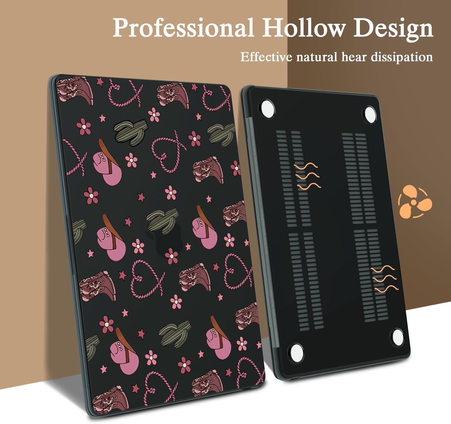 13 Inch Simple Stylish Cowgirl Case for MacBook Air Pink Western Plastic Hard Shell Touch ID A1932 A2179 M1 A2337 Cute Lovely Slim Protect Cover for MacBook 13.3”2022 2021 2020 2019 2018