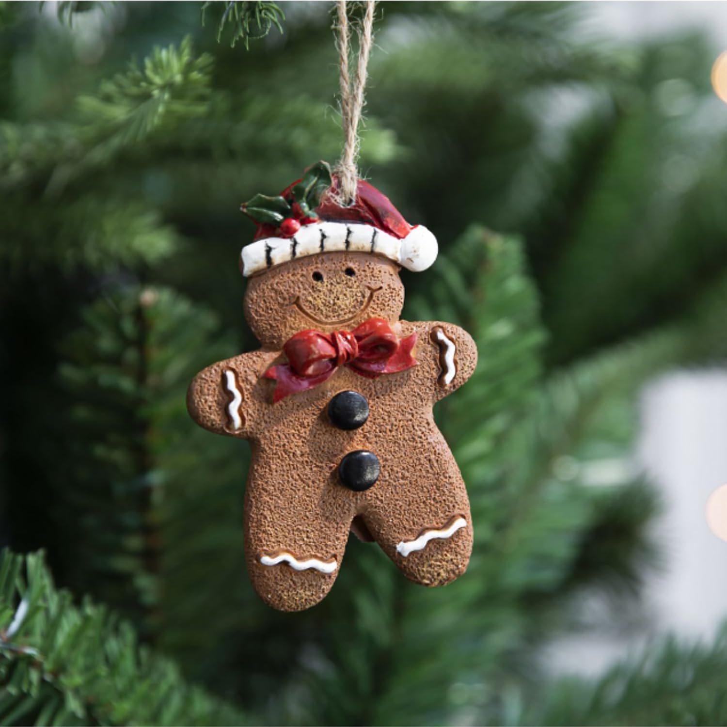 10 Omini Pan Di Zenzero Decorazioni Natale - Addobbi Colorati Per Albero Di Natale, Con Cordino, In PVC