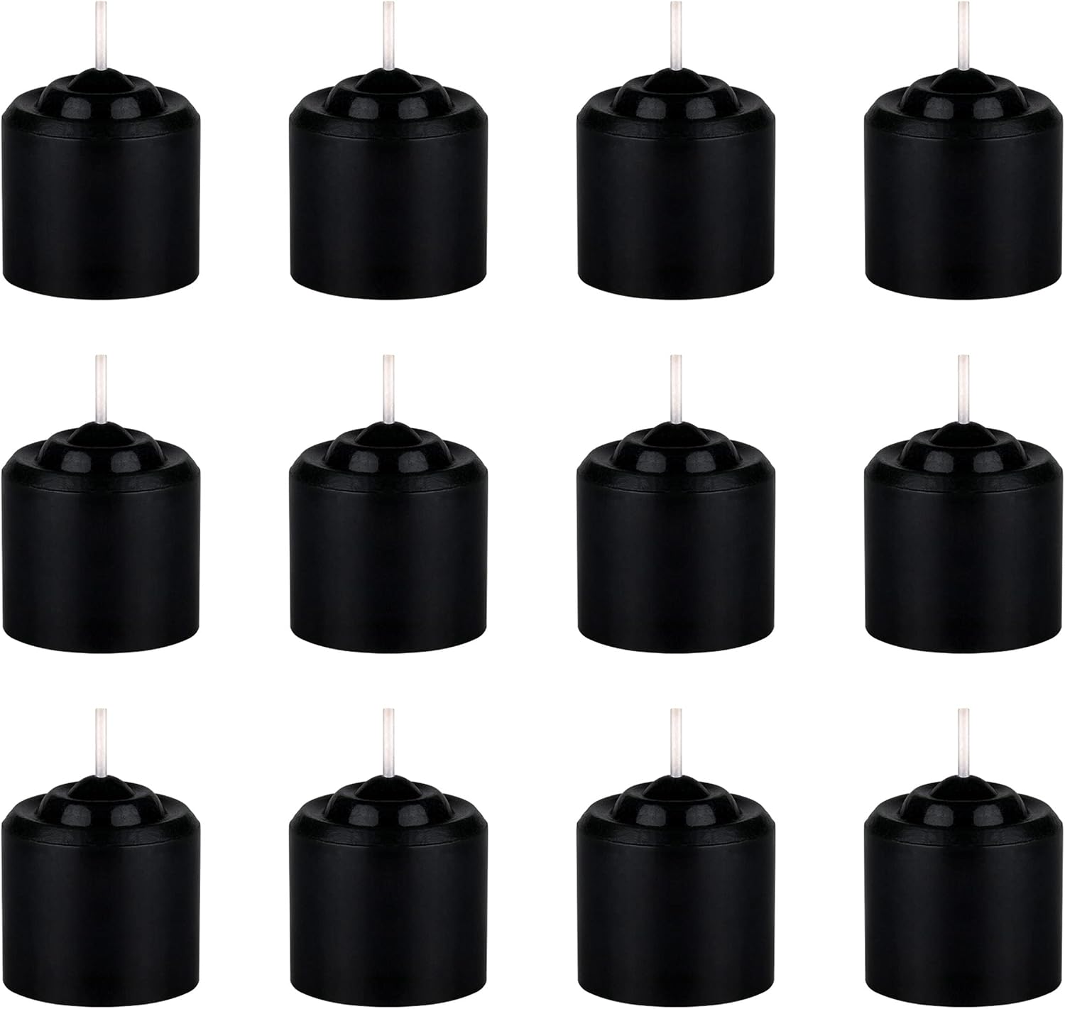Mega Candles 12 pcs Unscented Black Votive Candle, Hand Poured Wax Candles 10 Hours 1.38 Inch x 1.5 Inch, Home Décor, Wedding Receptions, Baby Showers, Birthdays, Celebrations, Party Favors & More