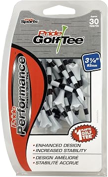 Pride Performance 3-1/4" Striped Golf Tee, 30 Count