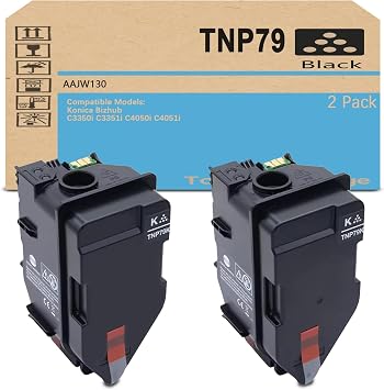 2PK TNP-79 TNP79 High Yield Black Toner Cartridge AAJW130 Replacement for Konica Minolta Bizhub C3350i C3351i C4050i C4051i Printer