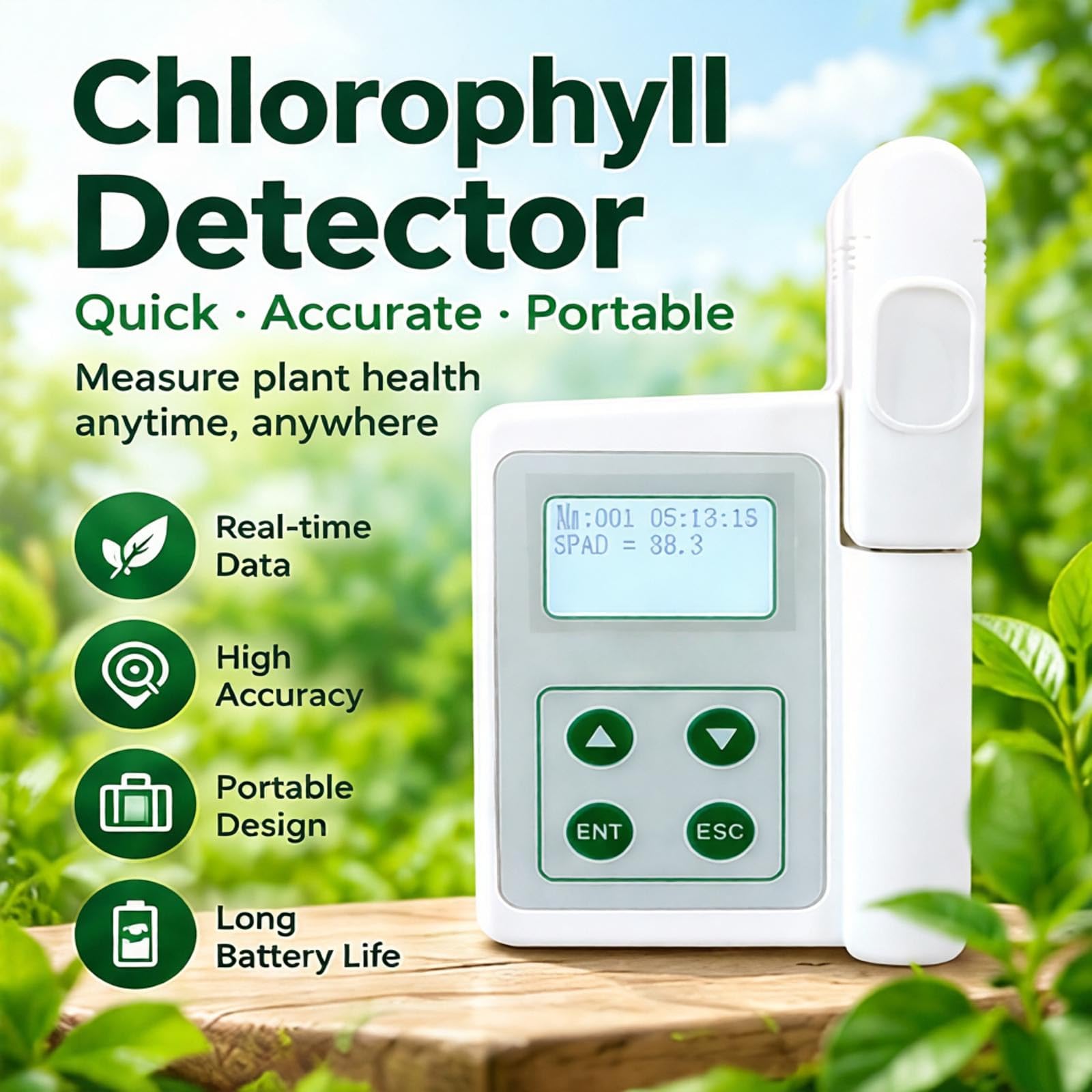 Chlorophyll-Messgerät, Spad-Tester Für Pflanzenblätter B