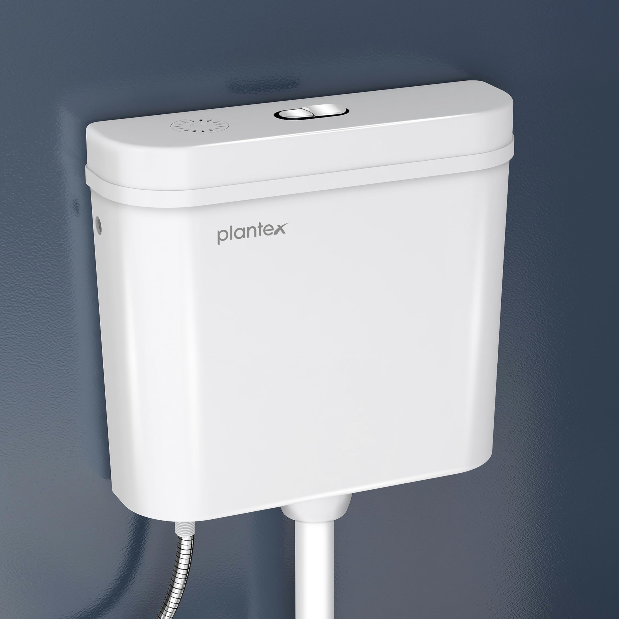 Plantex Flush Tank for Toilet with 10 Ltr Water Capacity/Dual Flushing Cistern for Bathroom/Polypropylene Toilet Flush Tank - Pack of 1 (Classic, White)