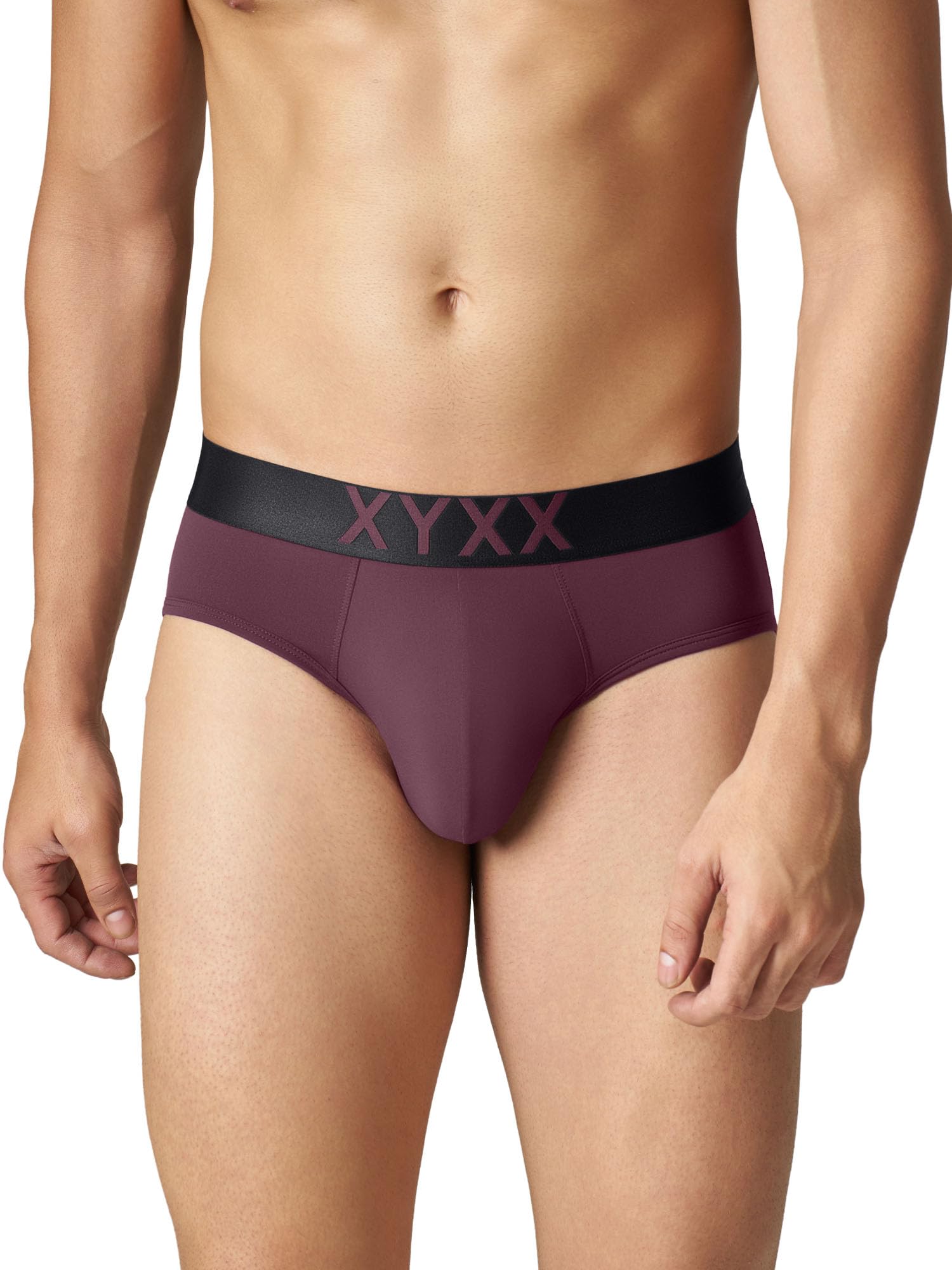 xyxx Tactel Brief for Men | Solid Brief | Underwear for Men | Auburn Red | M-picture-22