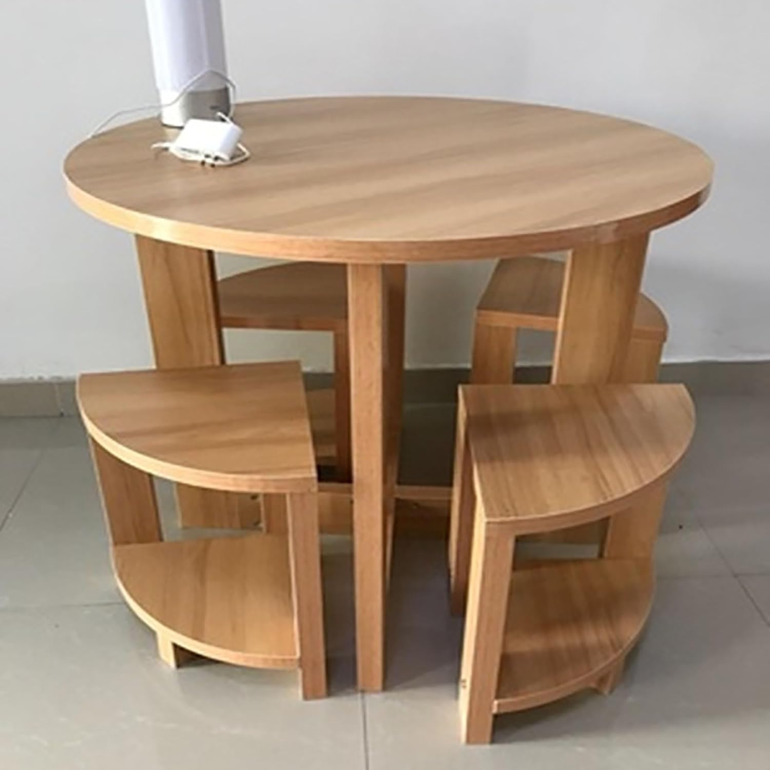 Solid Wood Dining Table and Chair Set for Office Meeting Room Reception Home Living Balcony Leisure Area