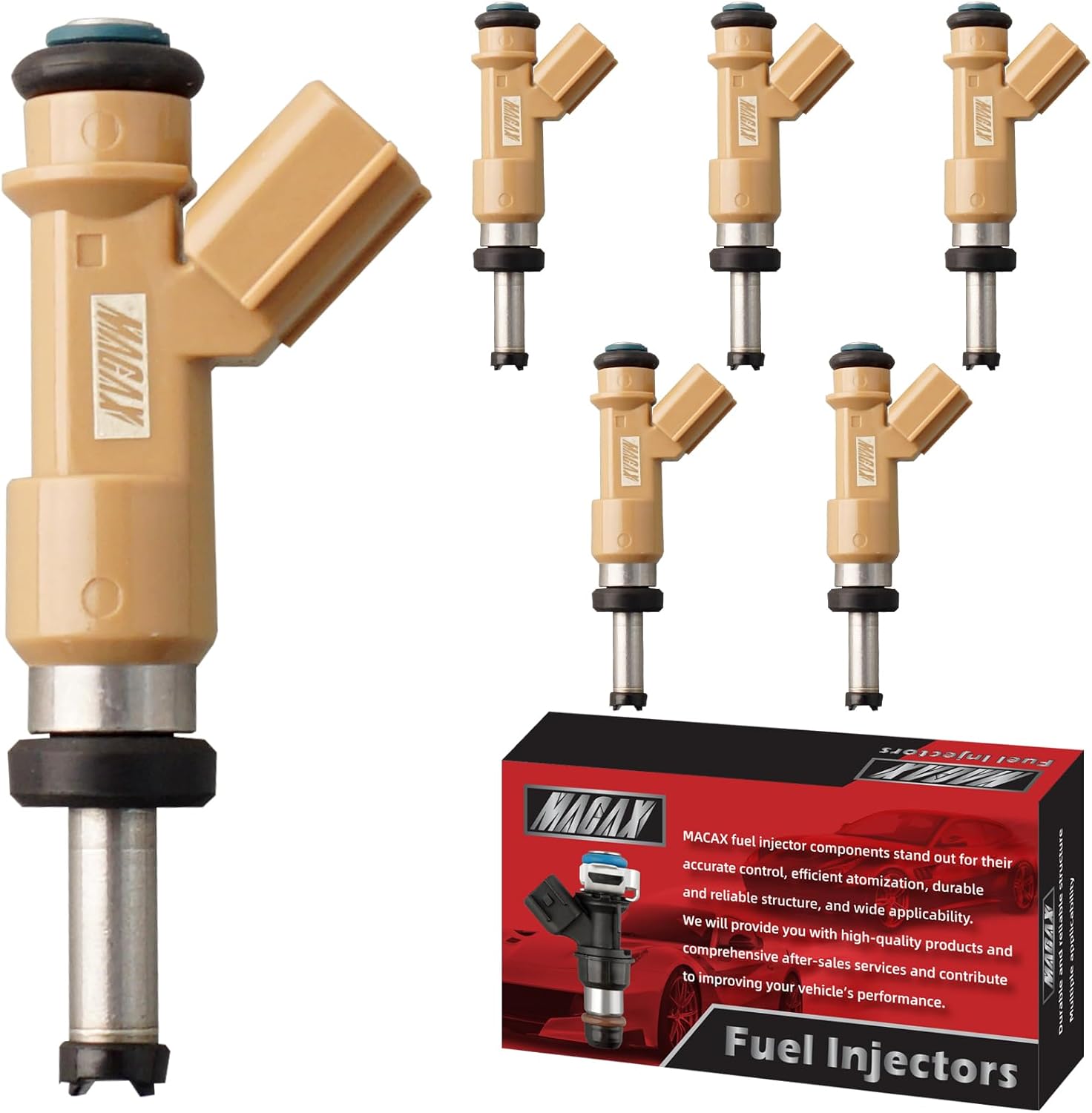 Set of 6 Fuel Injectors 23209-39215 FJ1087 Replacement Compatible with Toyota 4Runner 2010-2020 FJ Cruiser 2010-2014 Tundra 2012-2014 4.0L V6 - Replaces 23209-39445 800-2123N