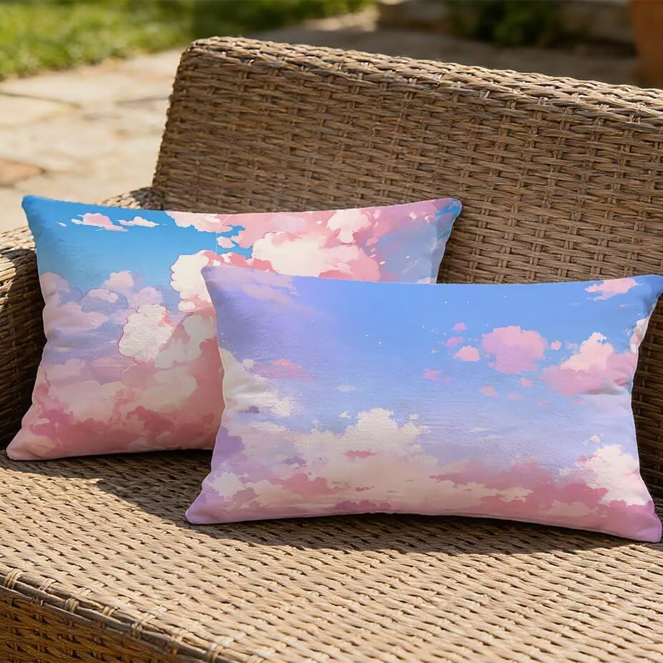 Housse coussin de jardin 70x90 imperméable pour mobilier extérieur
