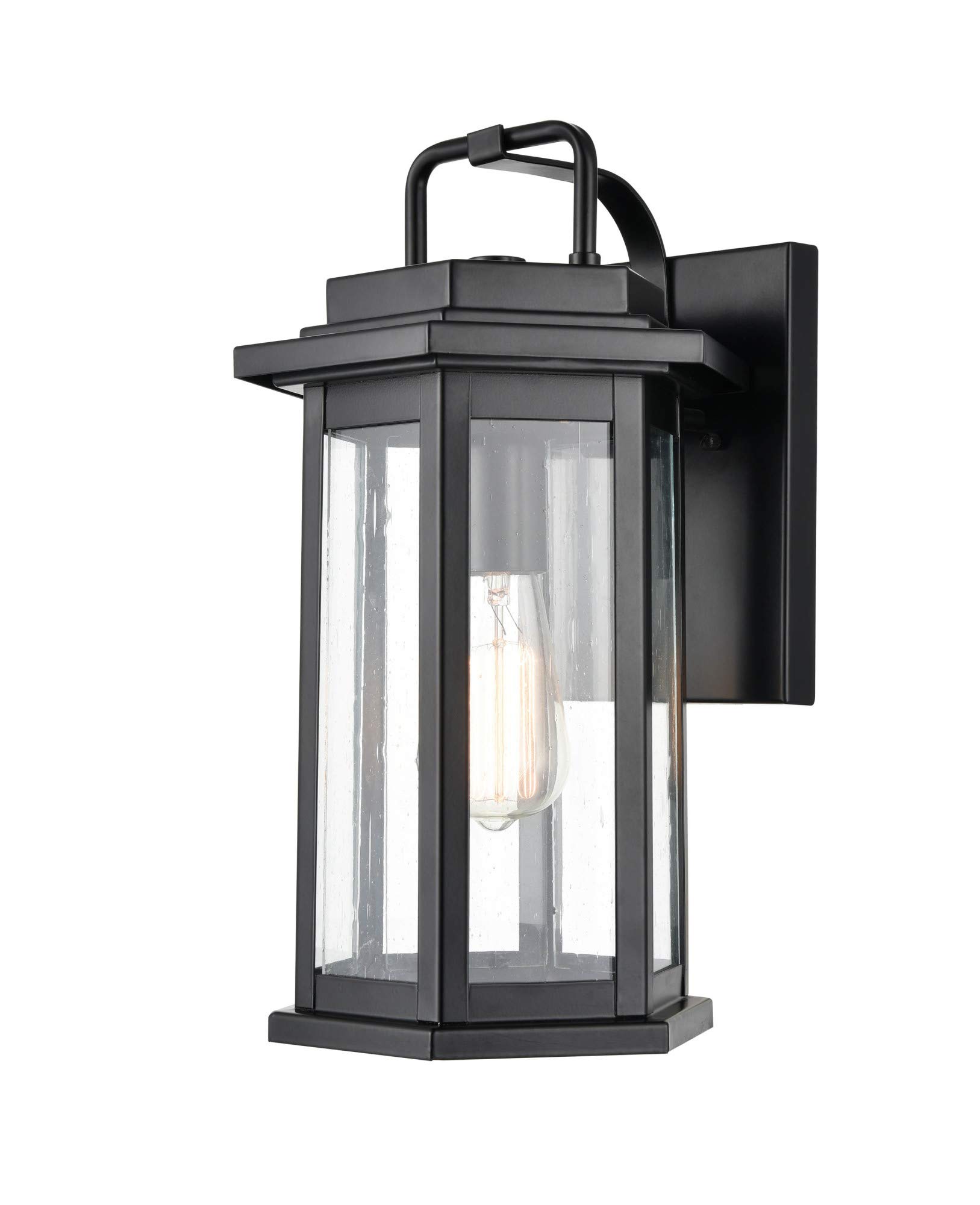Millennium 2683-PBK Transitional One Light Outdoor Wall Bracket from Ellis Collection Finish, Powder Coat Black