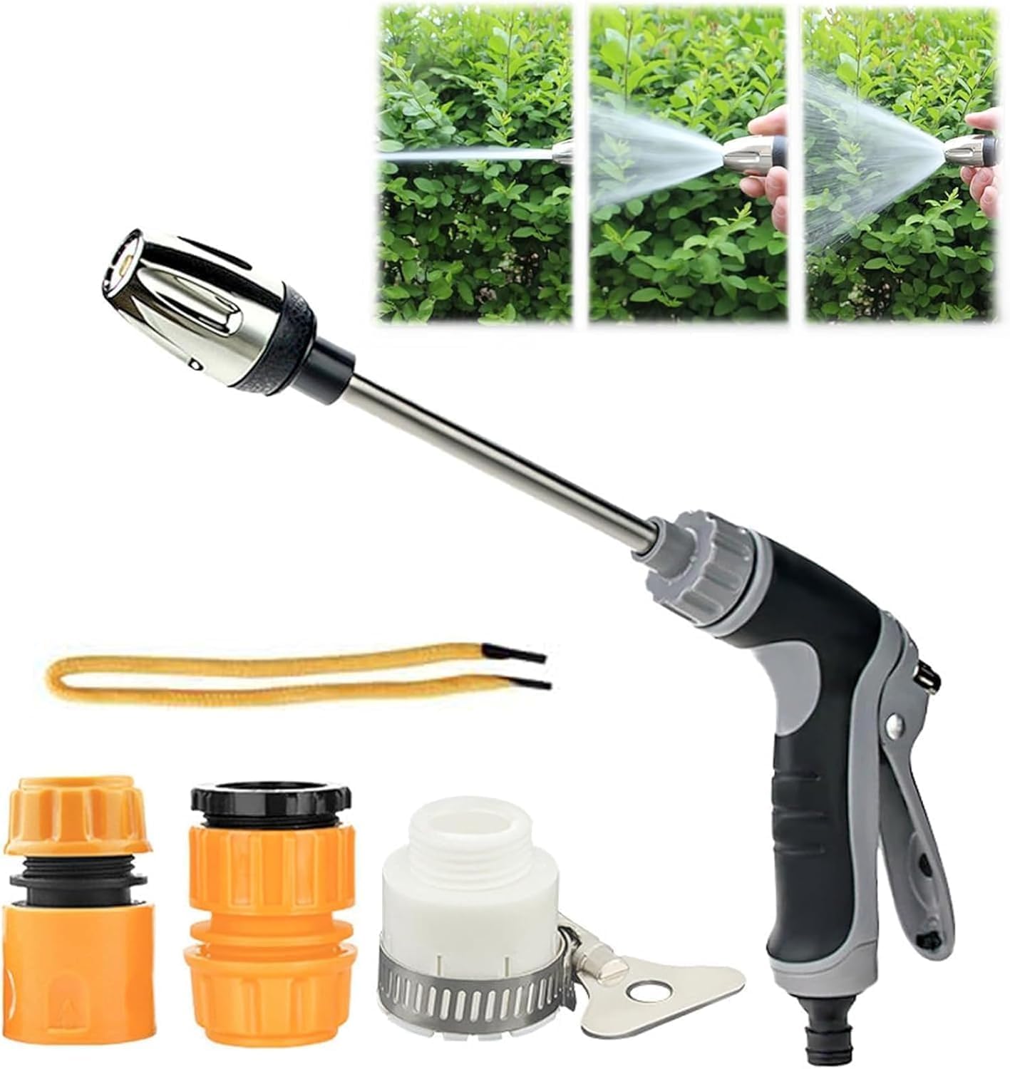 Pressure Washer, Hydro Power Water Jet Cleaner, Adjustable Nozzle Pressure Washer Attachment for Car, Patio, Driveway & Outdoor Cleaning
