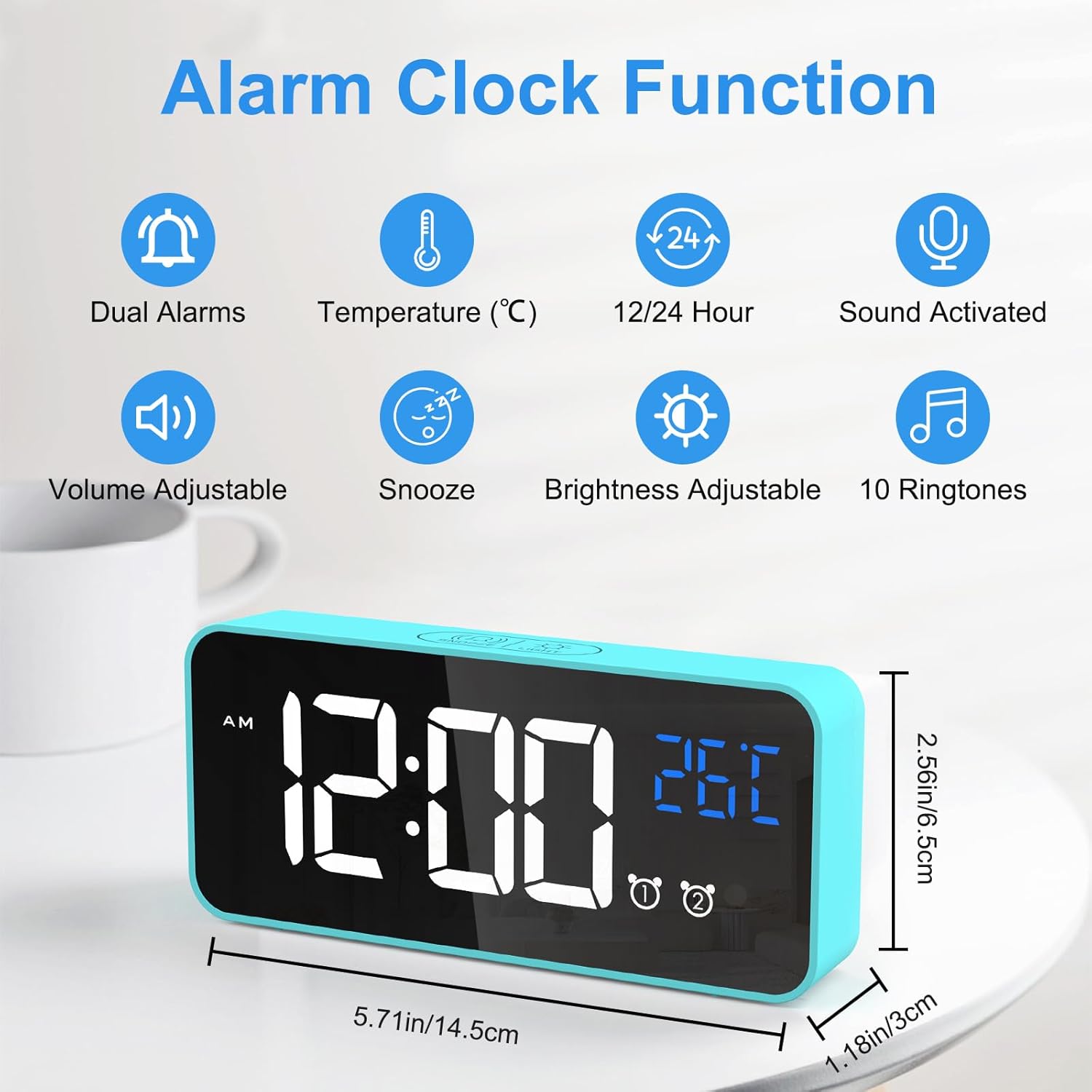 Infographic summarizing alarm clock functions