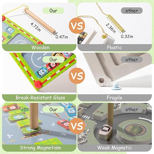 Miniatura 4 de Busy edition Rompecabezas magnético de letras del alfabeto, juguetes Montessori para niños de 3 a 5 años, juguetes de habilidades motoras finas para