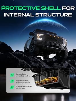 YHTAUTO Lower Engine Oil Pan with Drain Plug Replacement for Hyundai Sonata Santa Fe Azera Entourage & Kia Sedona Amanti