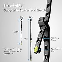 Vista 4 de Bone Bike Strap Lite (paquete de 2), correas para portabicicletas, correa estabilizadora de rueda de silicona ajustable y sin arañazos