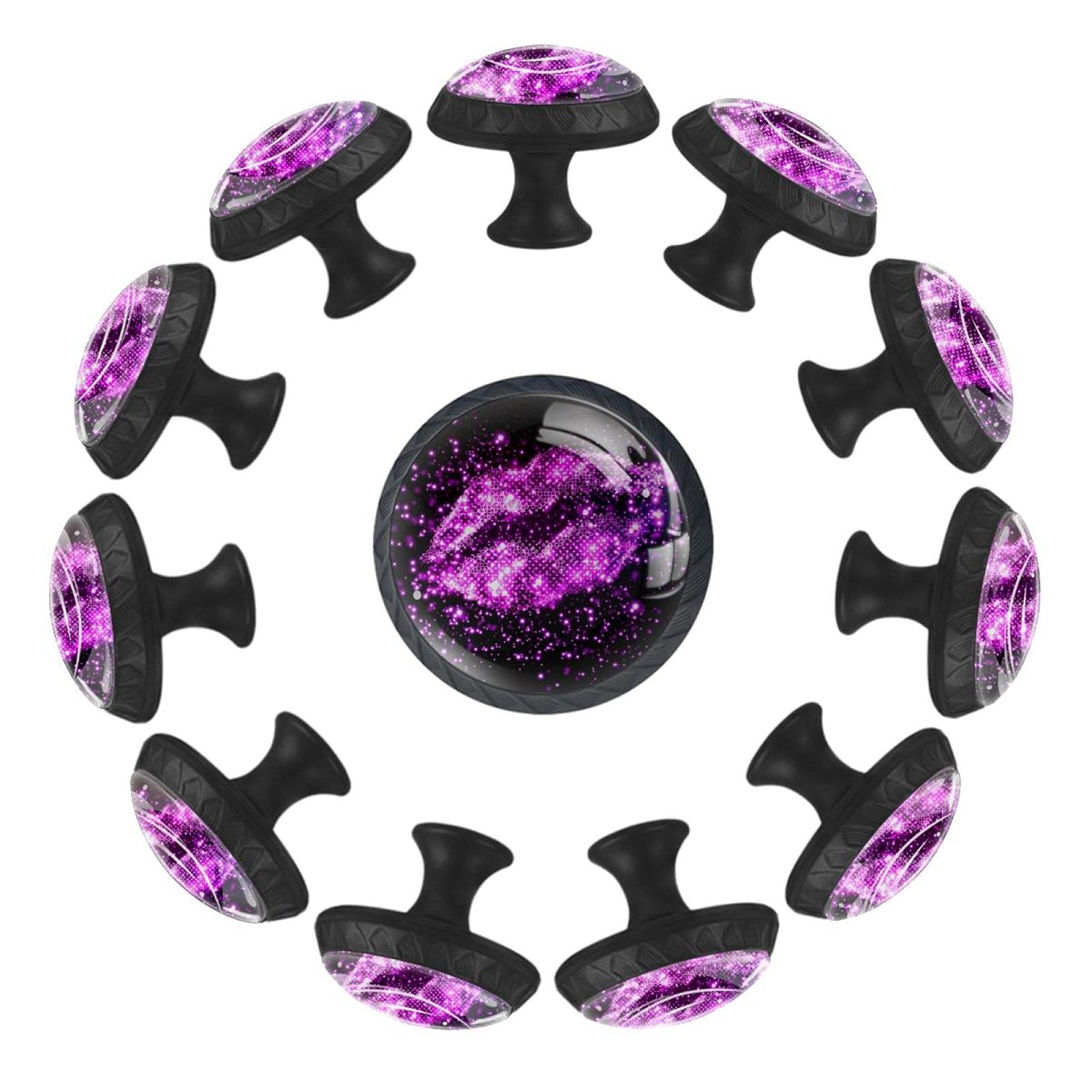 Bouton de tiroir violet brillant lot de 12 pour rénover facilement un meuble terne