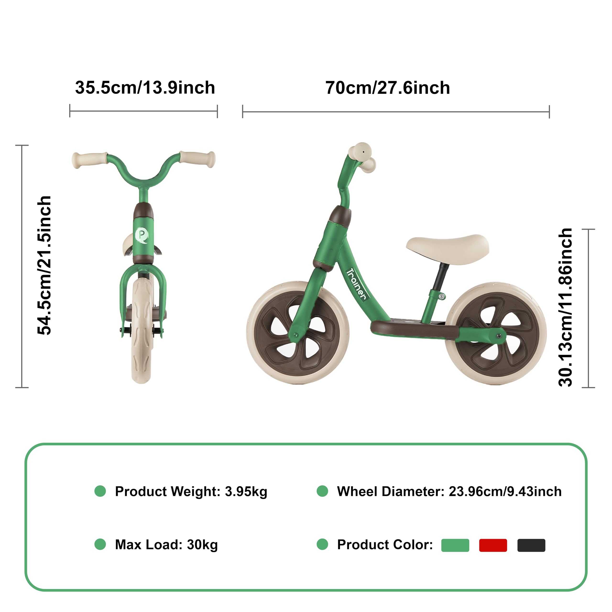 Draisienne Qplay Trainer Vert