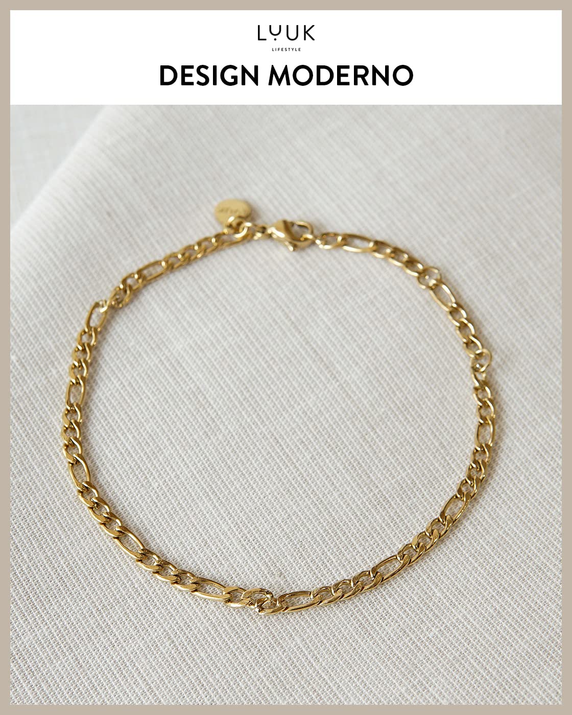 LUUK LIFESTYLE Collane, bracciali e set di gioielli in acciaio inossidabile, design moderno, gioielli per lei, accessori moda per donna e ragazza, stile chic ed elegante, colori oro, argento e rosa
