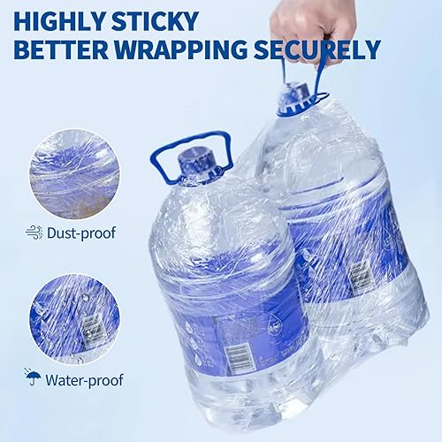 Miniatura 4 de Diamond UP Película elástica de 18 pulgadas para envoltura de paletas, 2 rollos de película retráctil de resistencia industrial, 1500 pies,