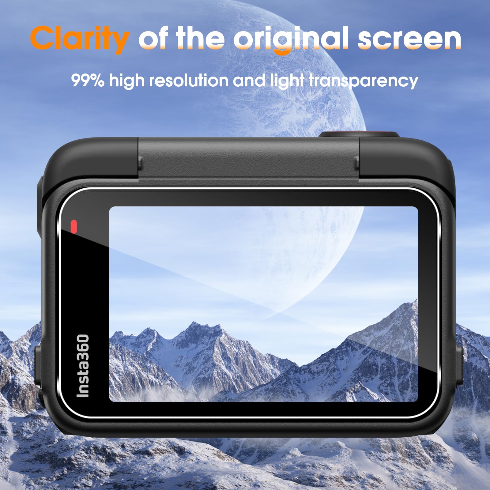 Pellicola Protettiva Insta360 Ace Pro 2, Schermo Vetro Temperato, Protezione Lente Fotocamera 2+2+2 Pezzi, HD Chiaro Anti Graffio